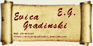 Evica Gradinski vizit kartica